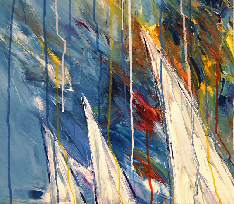 Original Sailboat Painting by Peter Nottrott