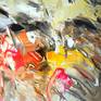 Large abstract painting. Original abstract expressionism art.
49.2 " width x 33.5" height x 1.5" depth.
(125 cm Breite x 85 cm Höhe x 3,8 cm Keilrahmenstärke)

Original painting.

Modern abstract artwork.

It was painted with professional acrylic paint on canvas. Stretched on a wooden frame. The sides are painted too.
I always offer exclusive my original paintings, handmade, signed and dated on the front by myself...Peter Nottrott