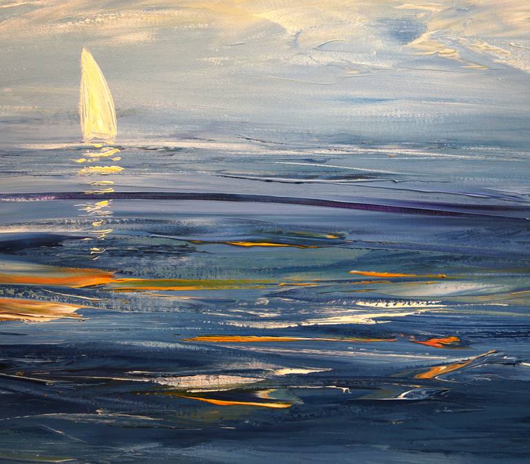 Original Abstract Expressionism Seascape Painting by Peter Nottrott