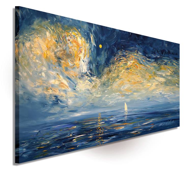 Original Abstract Expressionism Seascape Painting by Peter Nottrott