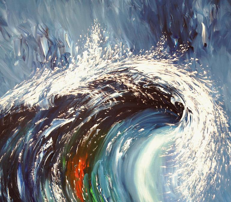 Original Abstract Expressionism Seascape Painting by Peter Nottrott