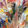 Large abstract painting. Original abstract expressionism art.
49.2" height x 37.4" width x 1.5" depth.
(125 cm Höhe x 95 cm Breite x 3,8 cm Keilrahmenstärke)
Original painting.
Orange, yellow, blue, green, white, brown colours.
Modern abstract artwork.
It was painted with professional acrylic paint on canvas. Stretched on a wooden frame. The sides are painted too.
I always offer exclusive my original paintings, handmade, signed and dated on the front by myself...Peter Nottrott