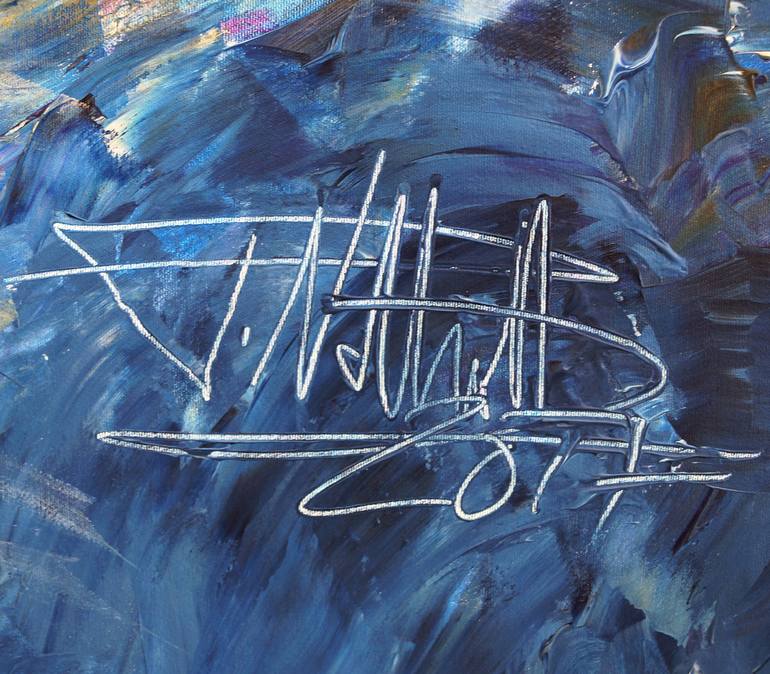 Original Abstract Expressionism Sailboat Painting by Peter Nottrott