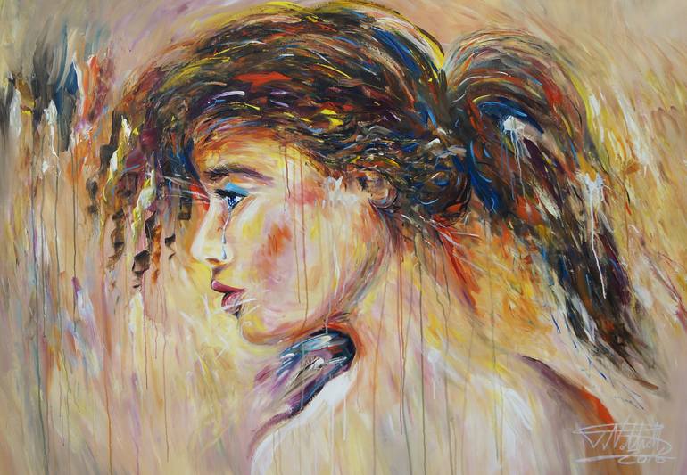 Original Abstract Expressionism Women Paintings by Peter Nottrott