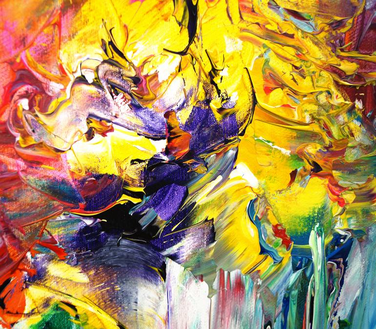 Original Abstract Floral Painting by Peter Nottrott