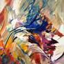 Large abstract painting. Original abstract expressionism art.
61.0 " width x 41.3" height x 1.5" depth.
(155 cm Breite x 105 cm Höhe x 3,8 cm Keilrahmenstärke)

Orange, yellow, white, magenta, blue, green, red.
Modern, colourful abstract artwork.

It was painted with professional acrylic paint on canvas. Stretched on a wooden frame. The sides are painted, so the painting is ready to hang. You get a certification of authenticity.
I always offer exclusive my original paintings, handmade, signed and dated on the front by myself...Peter Nottrott