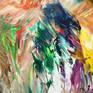 Large abstract painting. Original abstract expressionism art.
61.0 " width x 41.3" height x 1.5" depth.
(155 cm Breite x 105 cm Höhe x 3,8 cm Keilrahmenstärke)

Orange, yellow, white, magenta, blue, green, red.
Modern, colourful abstract artwork.

It was painted with professional acrylic paint on canvas. Stretched on a wooden frame. The sides are painted, so the painting is ready to hang. You get a certification of authenticity.
I always offer exclusive my original paintings, handmade, signed and dated on the front by myself...Peter Nottrott