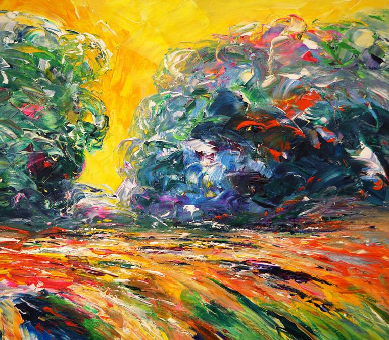 Original Abstract Expressionism Landscape Painting by Peter Nottrott