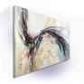 large abstract black white painting