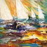 Large abstract painting. Original abstract expressionism art.
61.0 " width x 41.3" height x 1.5" depth.
(155 cm Breite x 105 cm Höhe x 3,8 cm Keilrahmenstärke)

Original painting.
Sailing boats, seascape, clouds.

Modern seascape artwork.

It was painted with professional acrylic paint on canvas. Stretched on a wooden frame. The sides are painted too.
I always offer exclusive my original paintings, handmade, signed and dated on the front by myself...Peter Nottrott