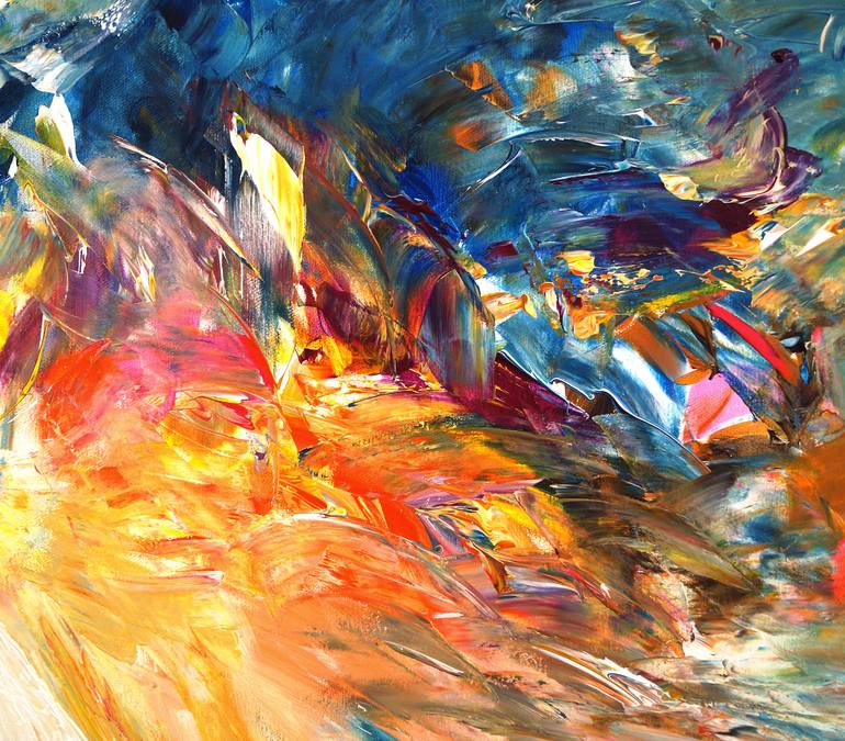 Original Abstract Boat Painting by Peter Nottrott