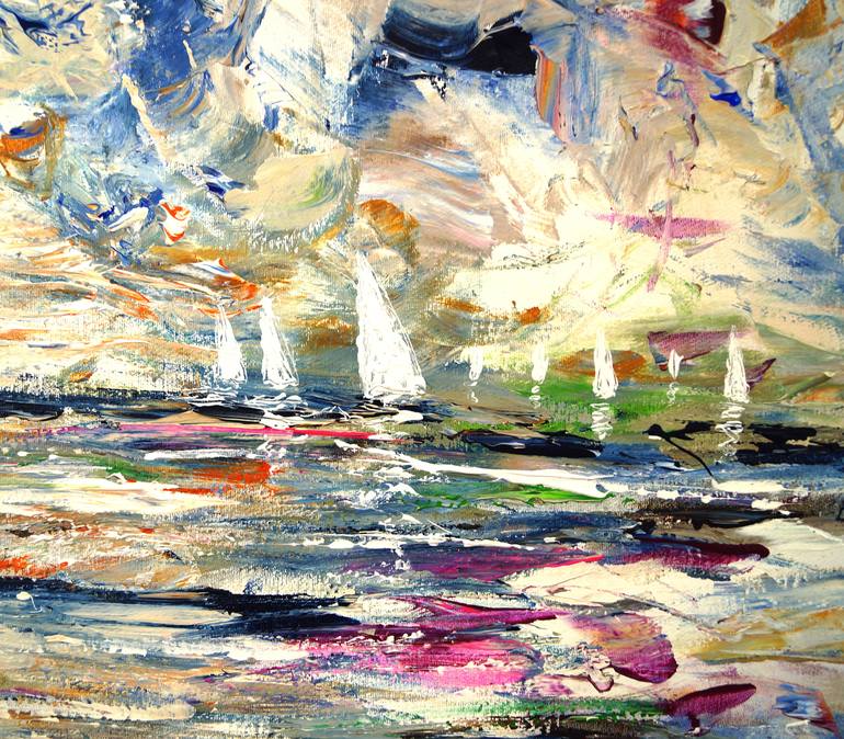 Original Abstract Expressionism Seascape Painting by Peter Nottrott