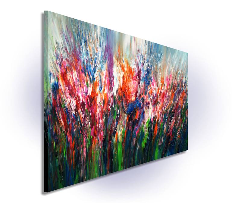 Original Abstract Expressionism Floral Painting by Peter Nottrott