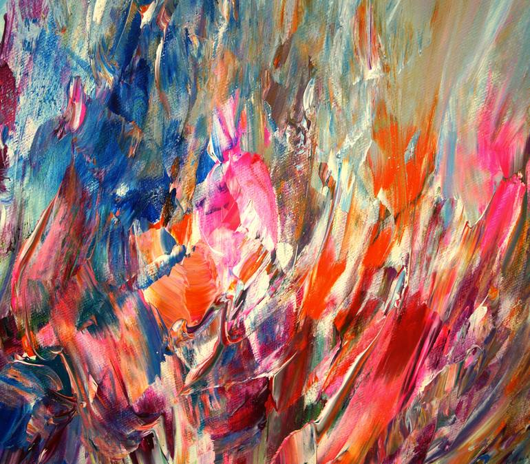 Original Abstract Expressionism Floral Painting by Peter Nottrott