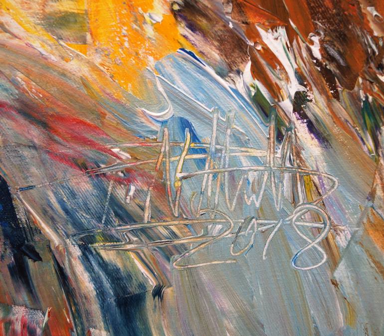 Original Abstract Expressionism Sailboat Painting by Peter Nottrott