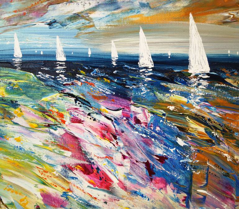 Original Abstract Expressionism Seascape Painting by Peter Nottrott