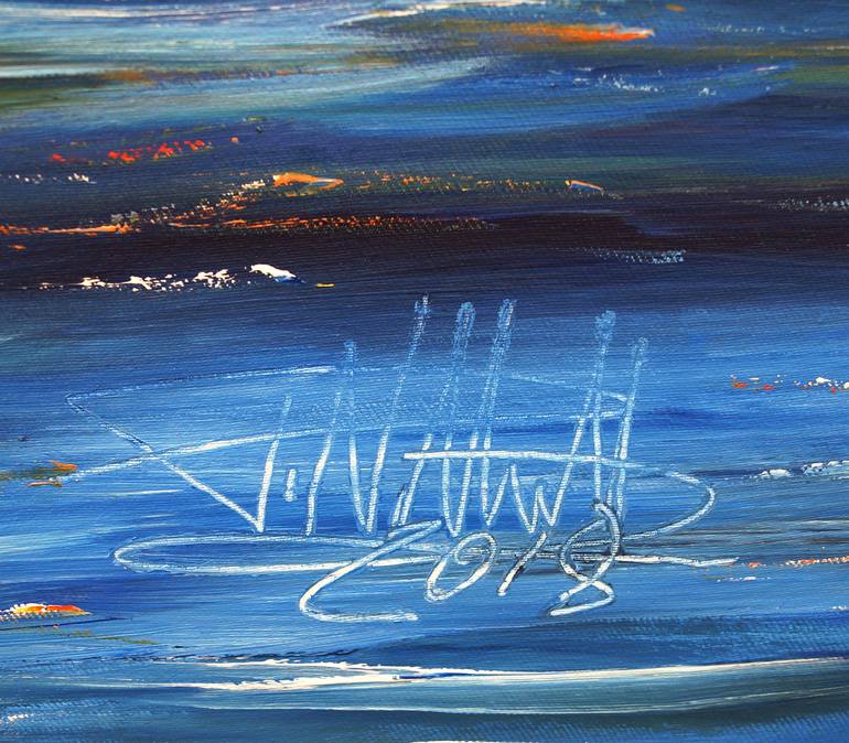 Romantic Moonlight Sailing XXL 1 Painting by Peter Nottrott | Saatchi Art