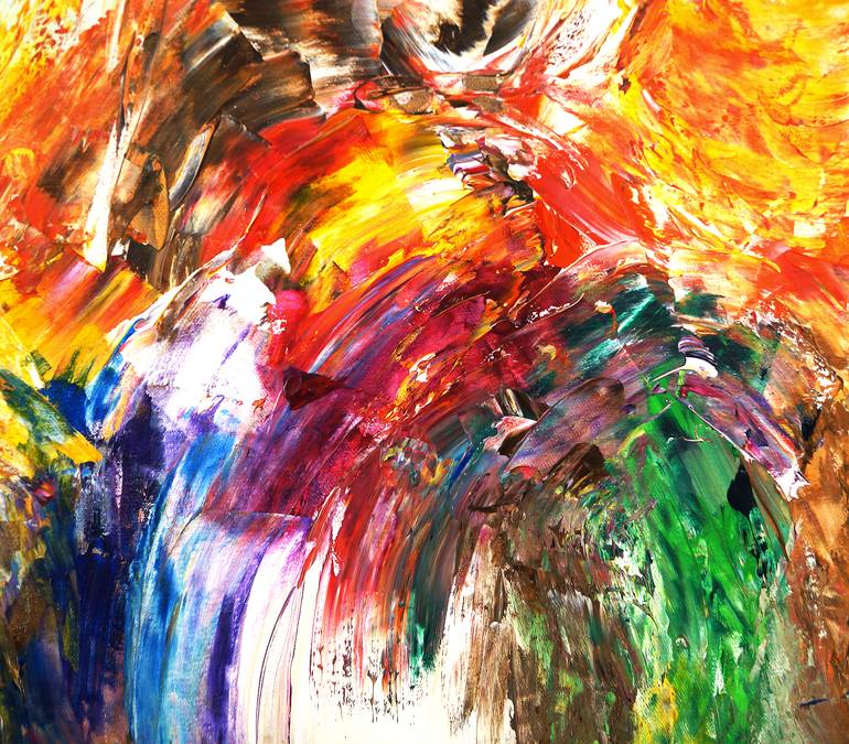 Original Abstract Expressionism Abstract Painting by Peter Nottrott