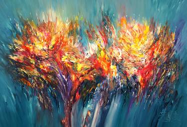 Saatchi Art Artist Peter Nottrott; Painting, “Turquoise Abstraction XL 1” #art