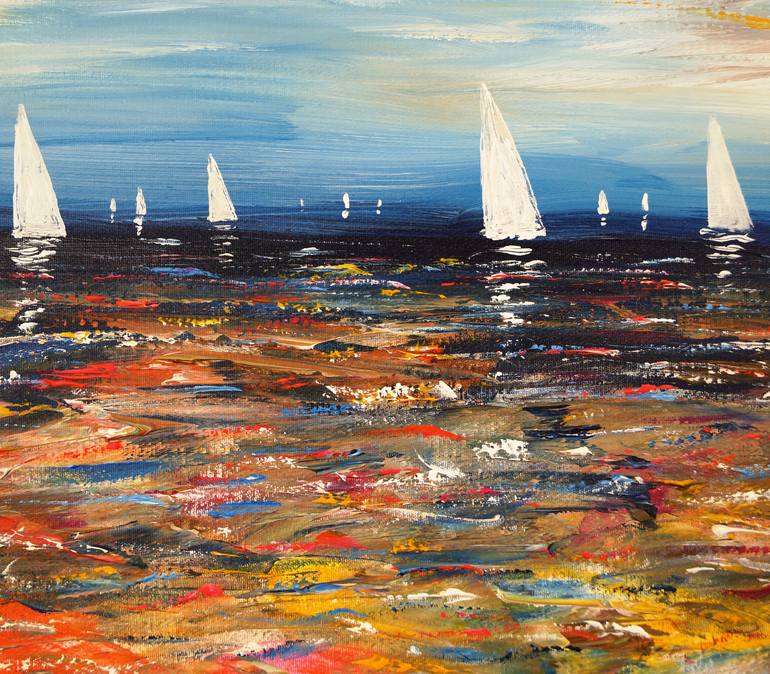 Original Abstract Expressionism Seascape Painting by Peter Nottrott