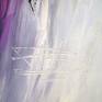 large abstract yellow magenta orange black white art modern painting