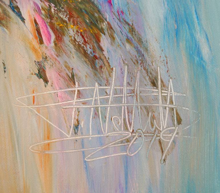 Original Abstract Sailboat Painting by Peter Nottrott