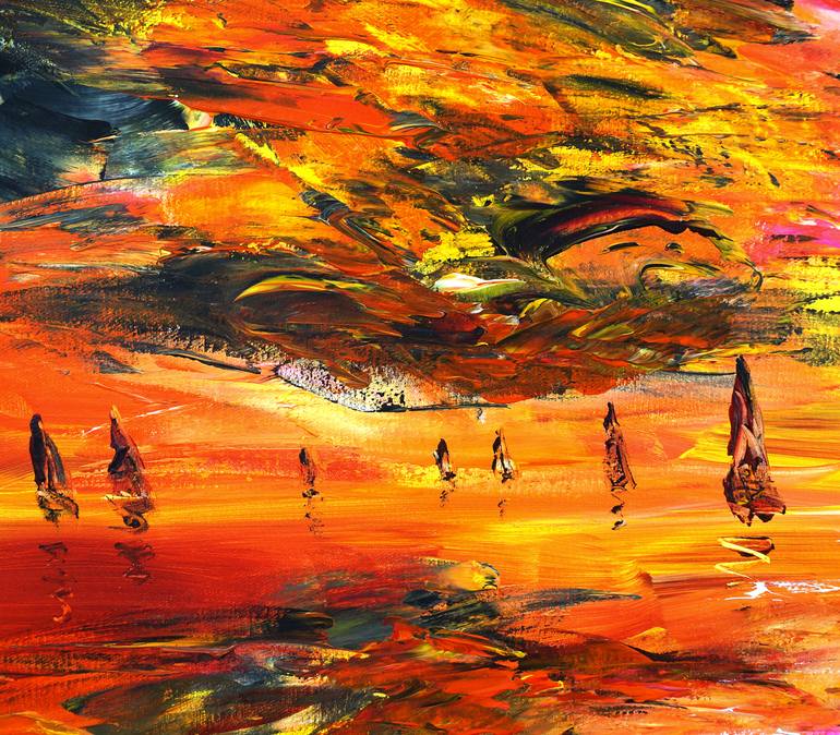 Original Abstract Expressionism Seascape Painting by Peter Nottrott