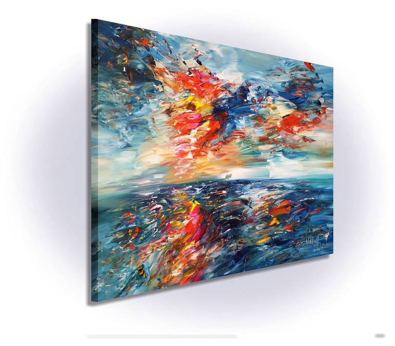 Original Abstract Expressionism Seascape Painting by Peter Nottrott