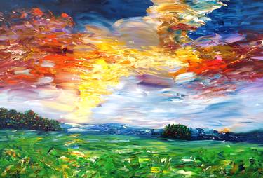 Original Abstract Expressionism Landscape Paintings by Peter Nottrott