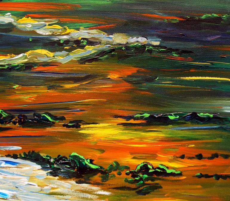 Original Abstract Expressionism Landscape Painting by Peter Nottrott