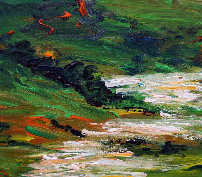 Original Abstract Expressionism Landscape Painting by Peter Nottrott