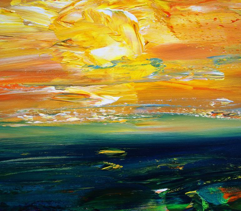 Original Abstract Expressionism Landscape Painting by Peter Nottrott