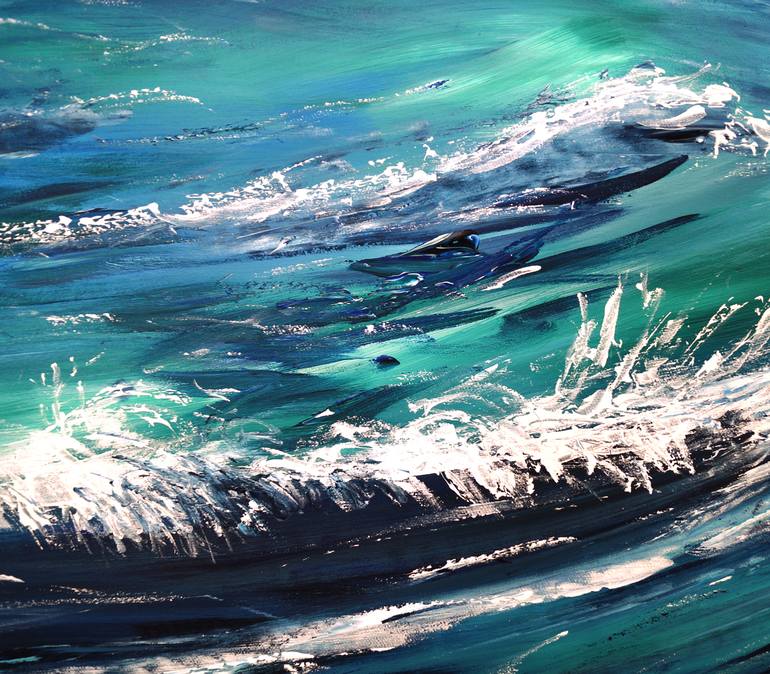 Original Abstract Expressionism Seascape Painting by Peter Nottrott