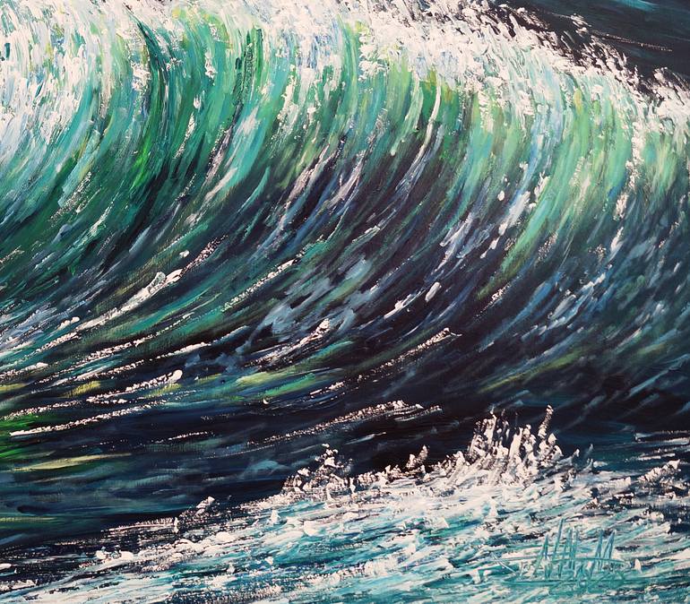 Original Abstract Expressionism Seascape Painting by Peter Nottrott