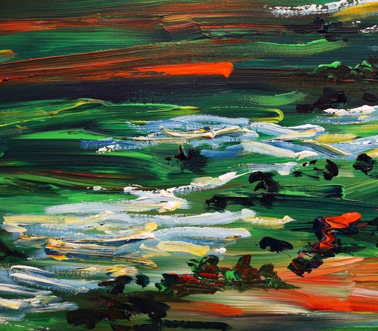 Original Abstract Expressionism Landscape Painting by Peter Nottrott