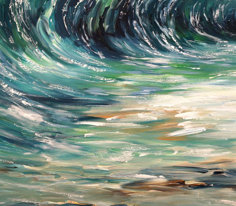 Original Abstract Expressionism Seascape Painting by Peter Nottrott