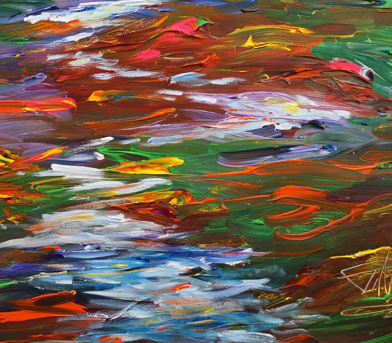 Original Abstract Expressionism Landscape Painting by Peter Nottrott