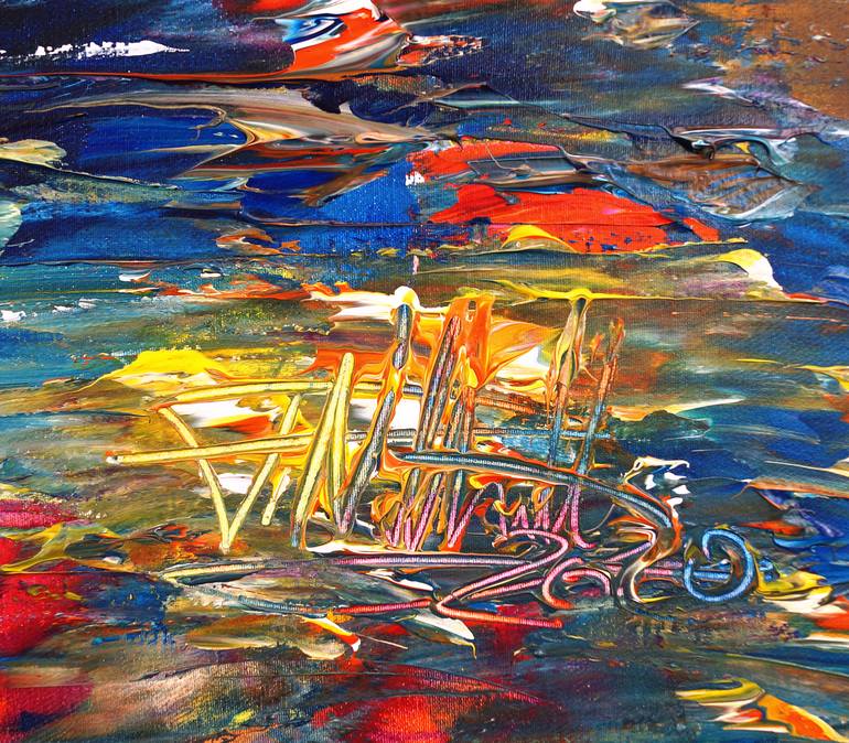 Original Abstract Expressionism Sailboat Painting by Peter Nottrott