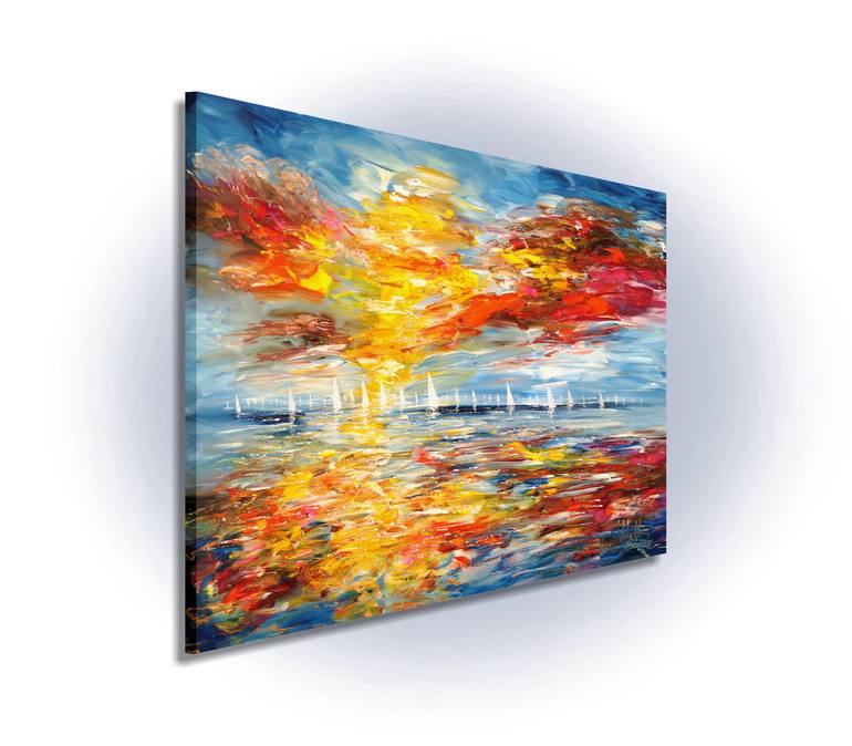 Original Abstract Seascape Painting by Peter Nottrott