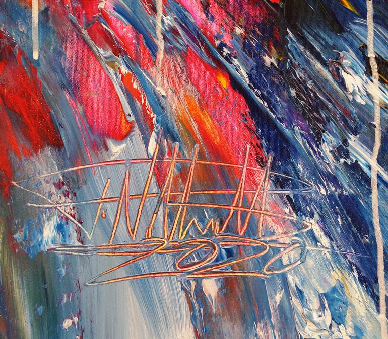 Original Abstract Expressionism Sailboat Painting by Peter Nottrott
