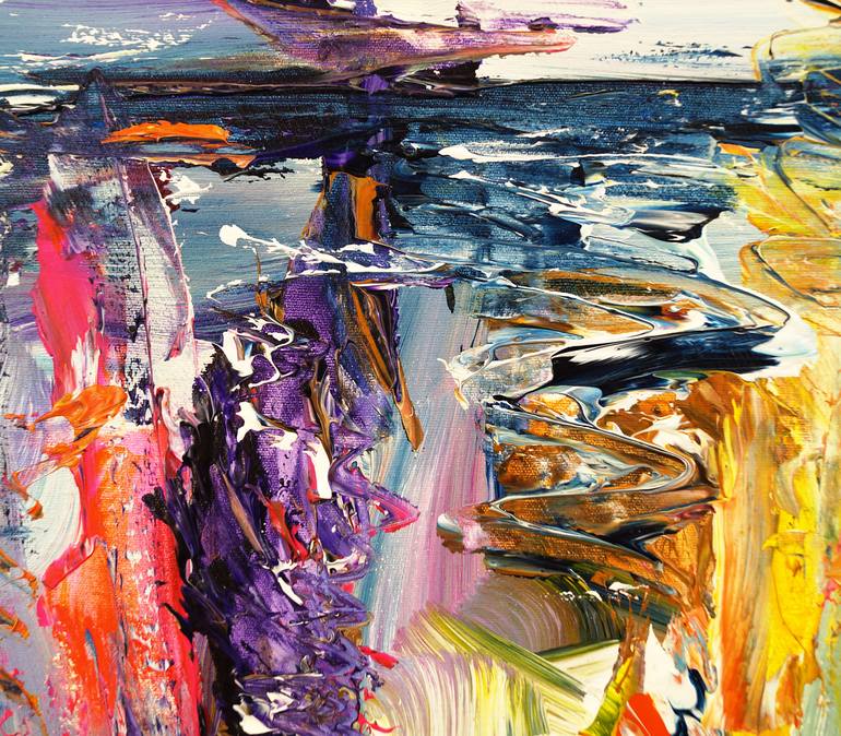 Original Abstract Expressionism Seascape Painting by Peter Nottrott