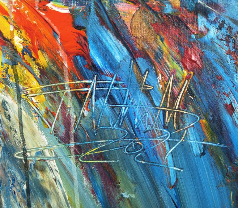 Original Abstract Expressionism Sailboat Painting by Peter Nottrott