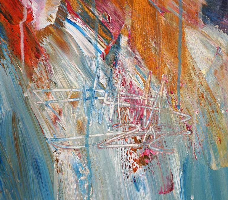 Original Abstract Expressionism Sailboat Painting by Peter Nottrott