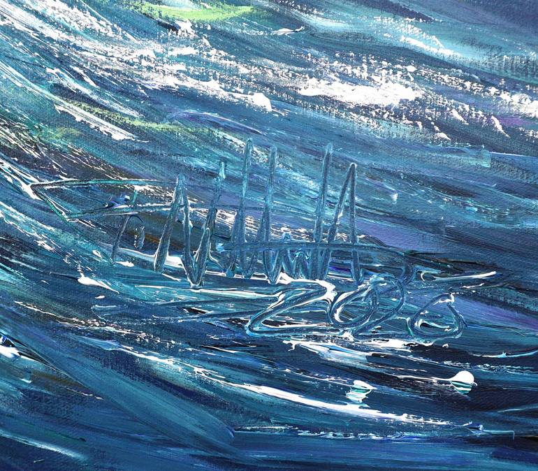 Original Abstract Seascape Painting by Peter Nottrott