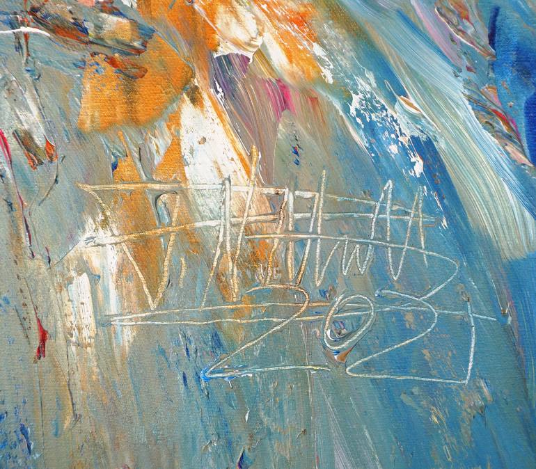 Original Abstract Expressionism Sailboat Painting by Peter Nottrott