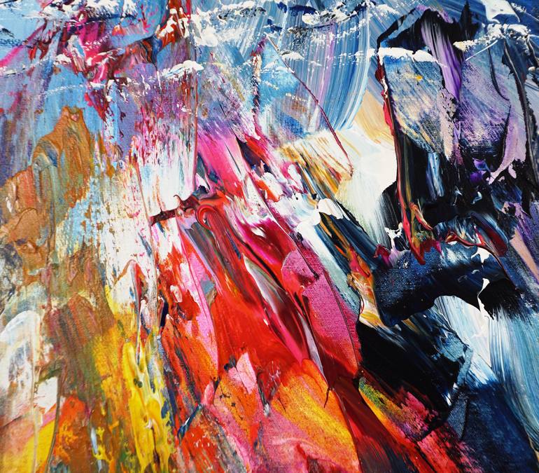 Original Abstract Expressionism Boat Painting by Peter Nottrott