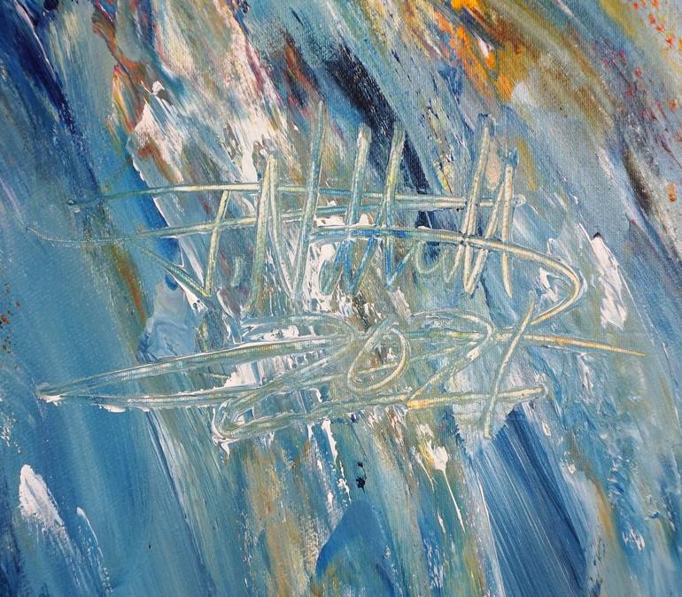 Original Abstract Expressionism Sailboat Painting by Peter Nottrott