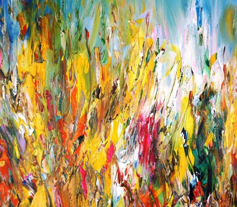 Original Abstract Expressionism Floral Painting by Peter Nottrott