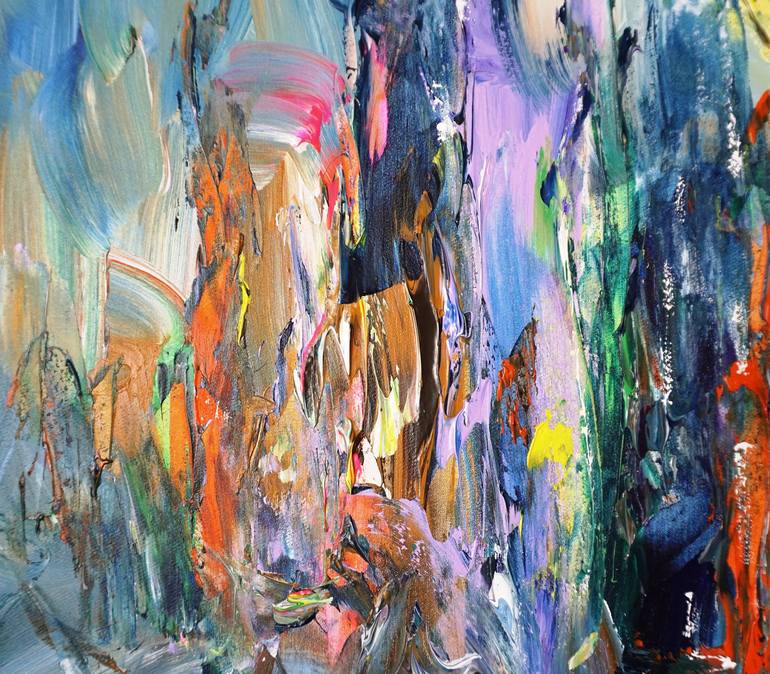 Original Abstract Expressionism Cities Painting by Peter Nottrott