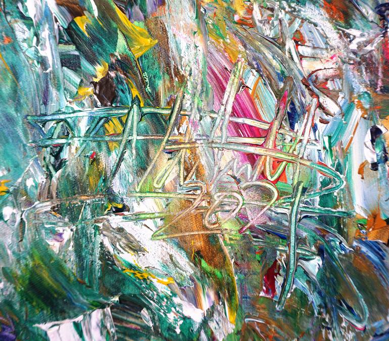 Original Abstract Expressionism Cities Painting by Peter Nottrott